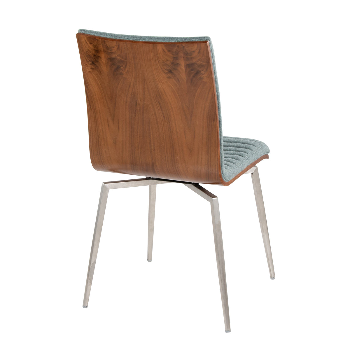 Contemporary Dining/Accent Chair with Swivel in Stainless Steel