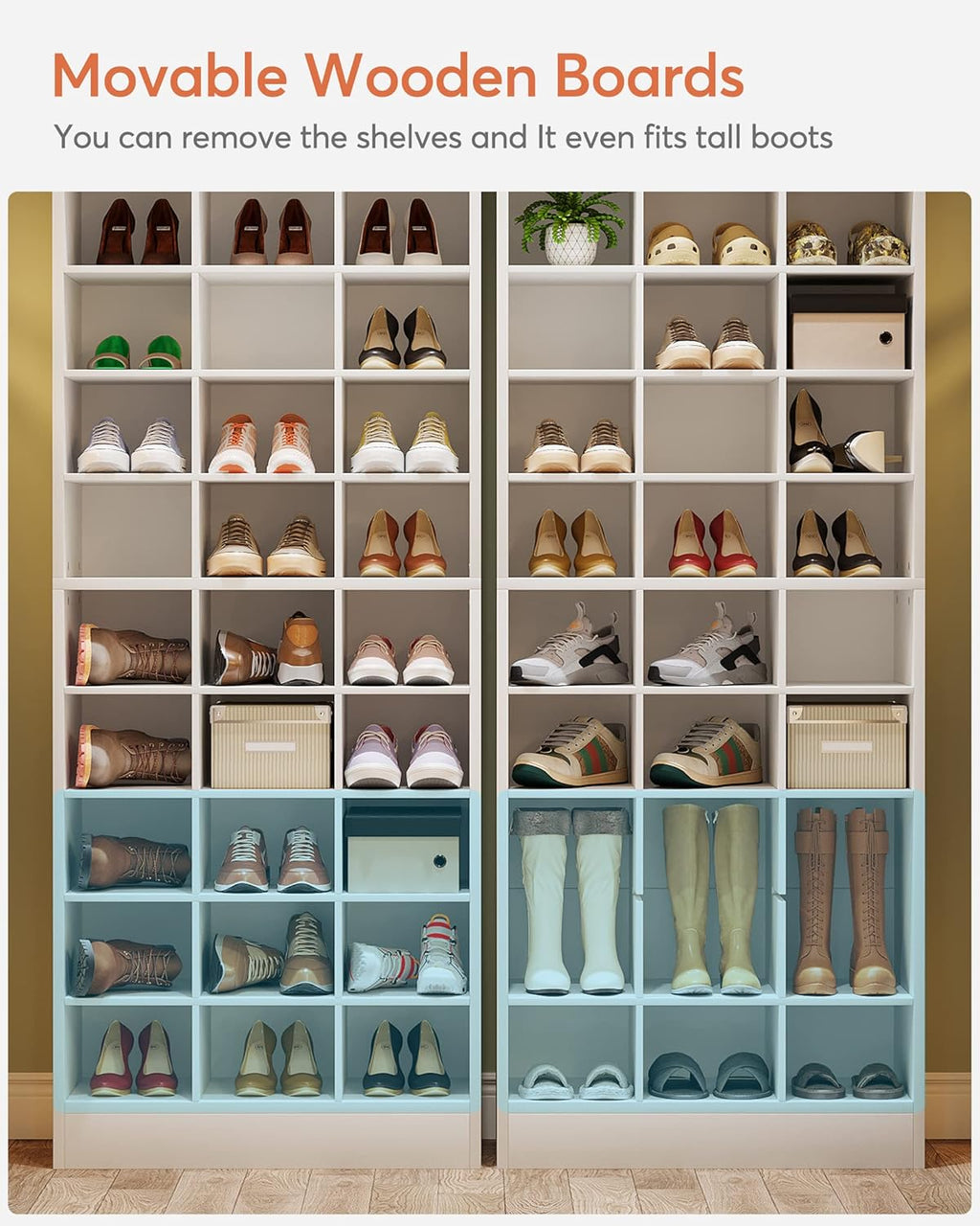25.6 Inches 10-Tier Shoe Storage Cabinet