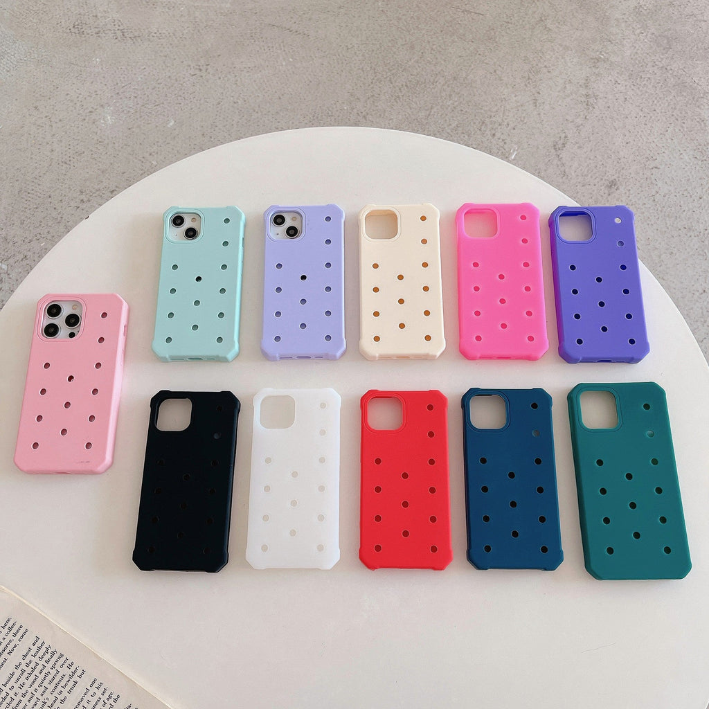 Silicone Hole Phone Case Protective Cover Three-dimensional
