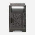 16" Dark Grey Farmhouse Nightstand
