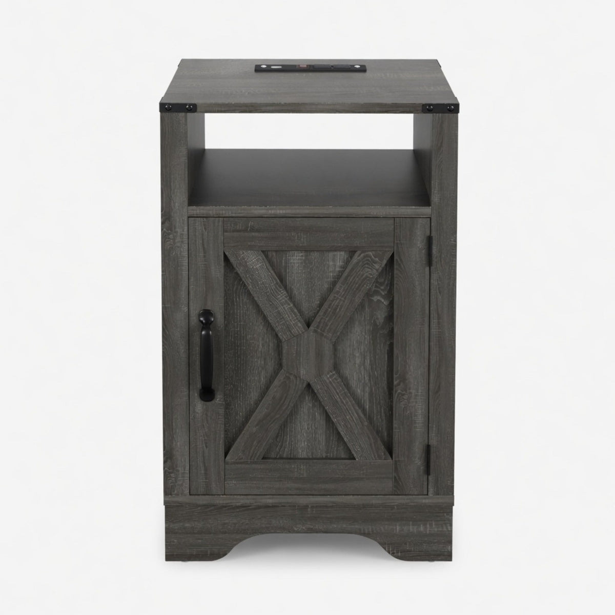 16" Dark Grey Farmhouse Nightstand