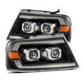 AlphaRex 04-08 Ford F-150 (No 2004 Heritage) LUXX-Series LED Proj HL Alpha-Blk w/Actv Lgt / Seq. Sig 880131 *Discontinued