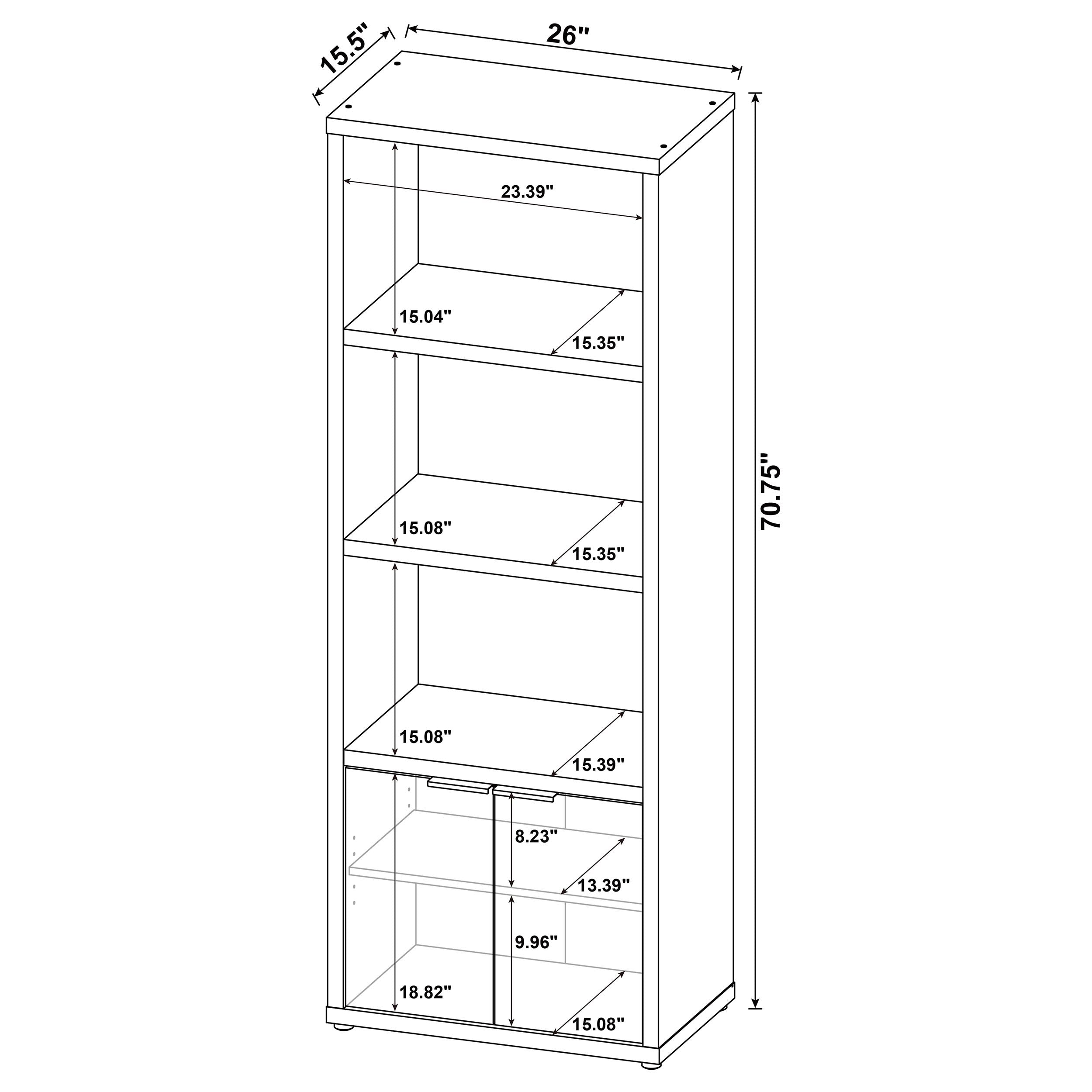 Noriega Mango 3-Shelf Engineered Wood Media Tower