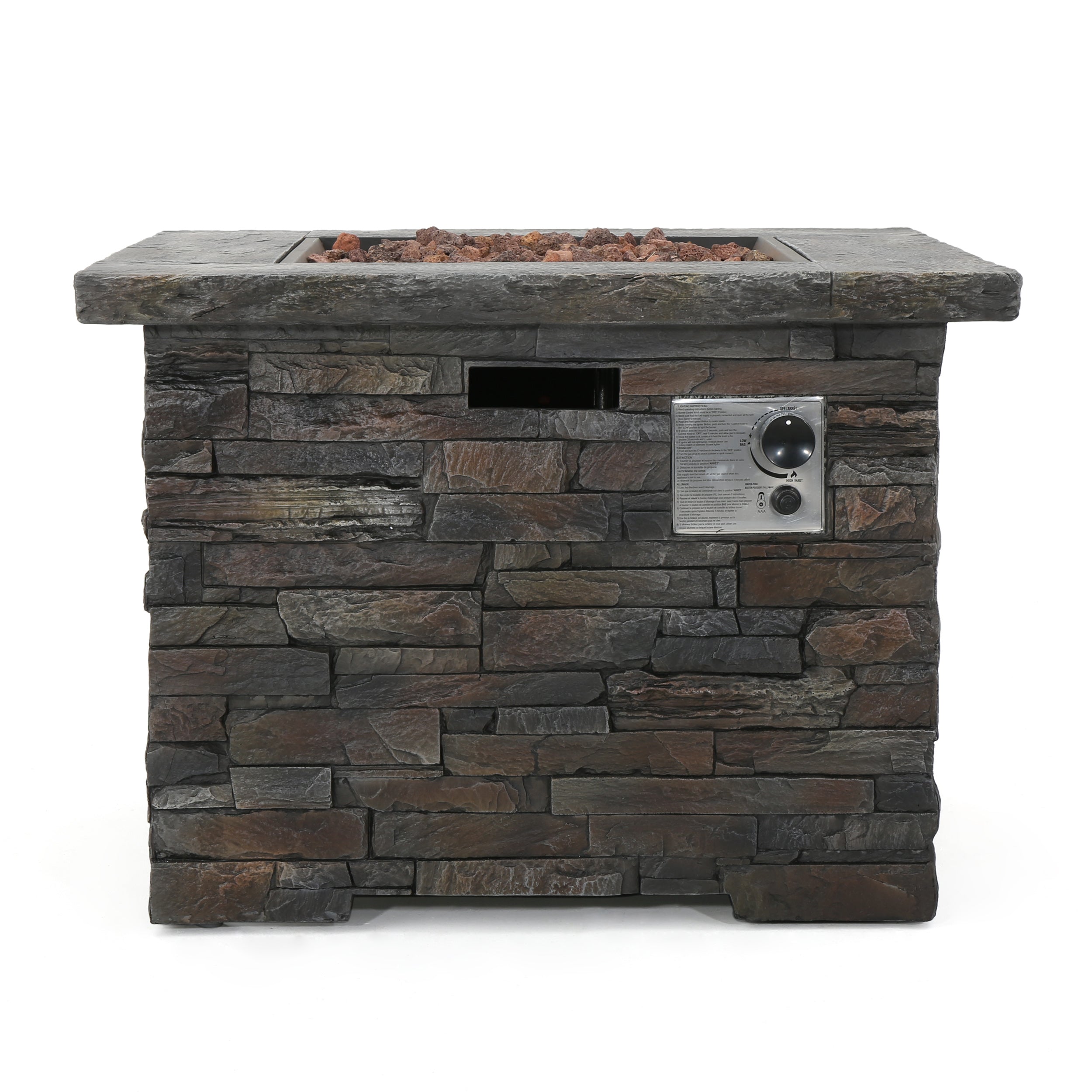 33" Square MGO Fire Pit - 40000 BTU