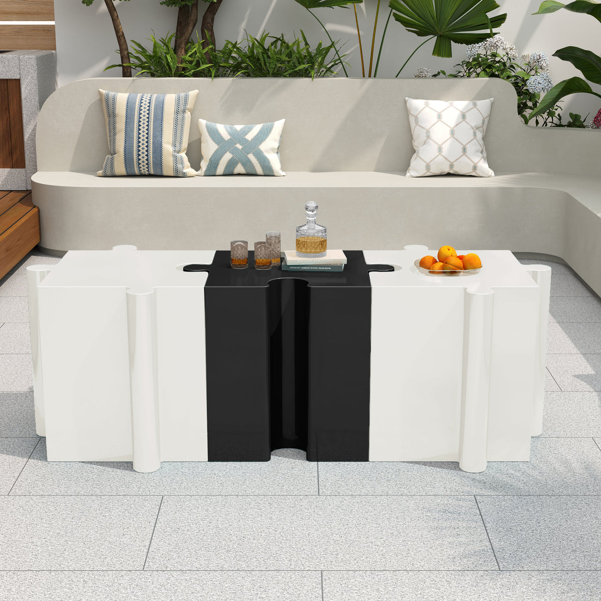 3-Piece Artistic Puzzle Table Set