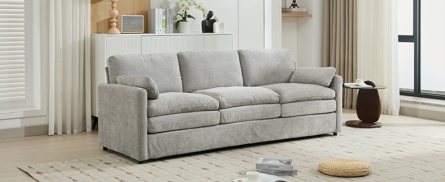 89" Cozy Upholstered 3-Seater Sofa Oversized Comfy Cloud Sofa