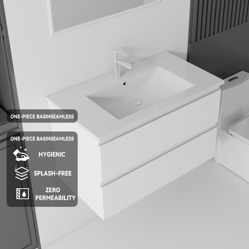 30 Inch Floating Bathroom Vanity with Sink