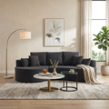 106 in. 2-Piece Fabric Cloud Curved Sectional Boucle Sofa
