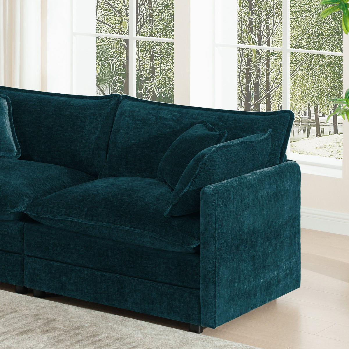 Free Combination Modular Sofa - 4 Seater Chenille Fabric
