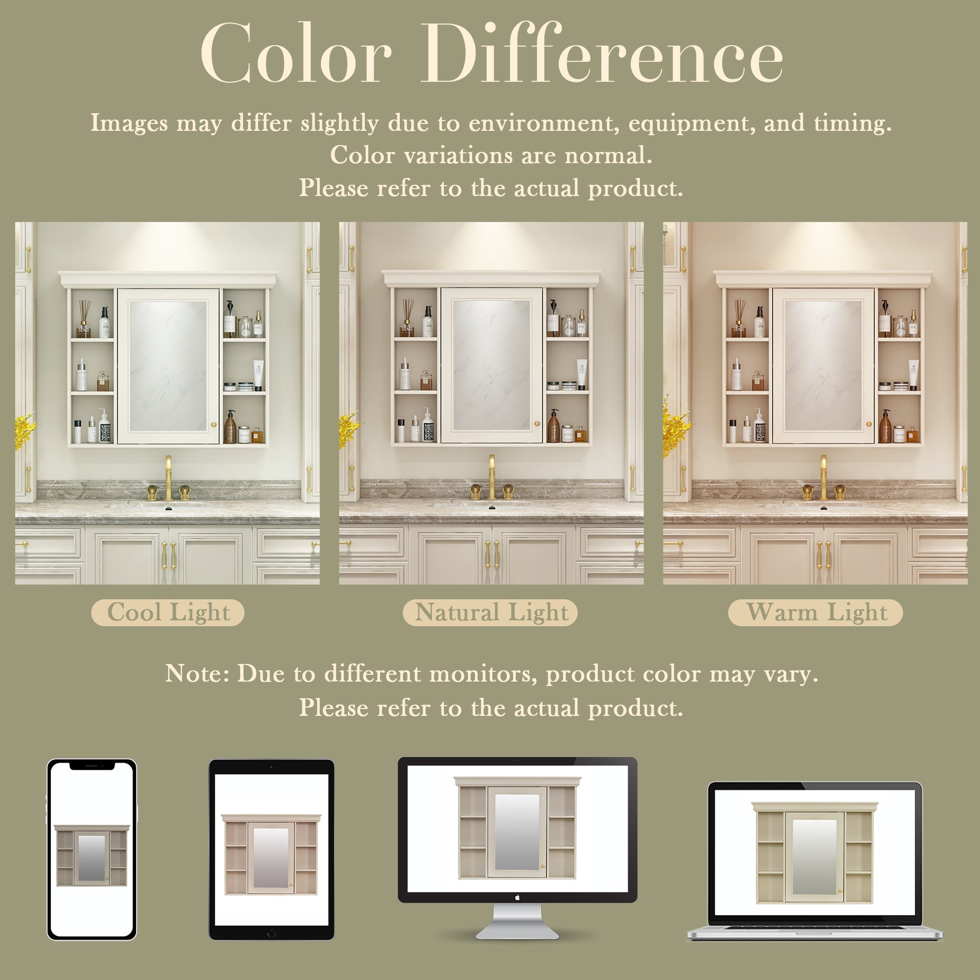 35'' x 28'' Wall Mounted Bathroom Storage Cabinet with Mirror