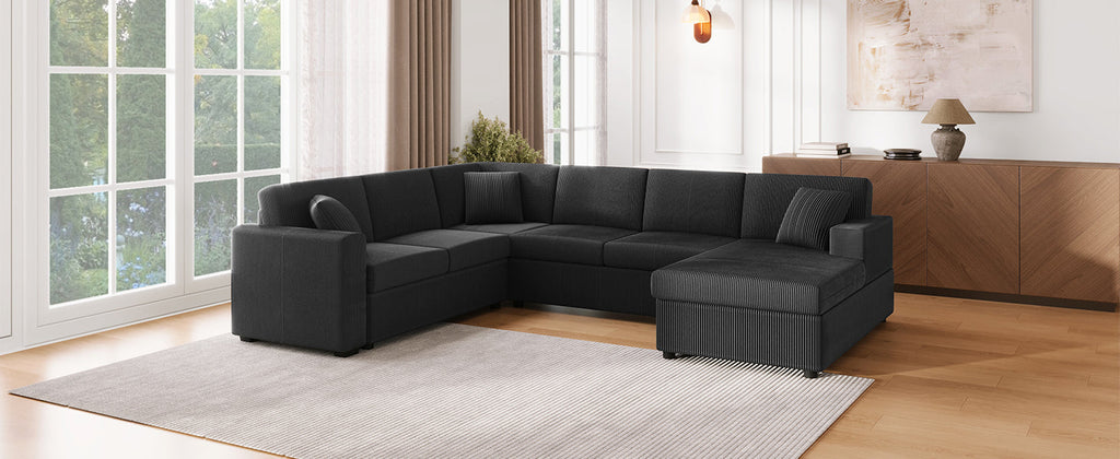 Oversized Sectional Sofa with Chaise Lounge