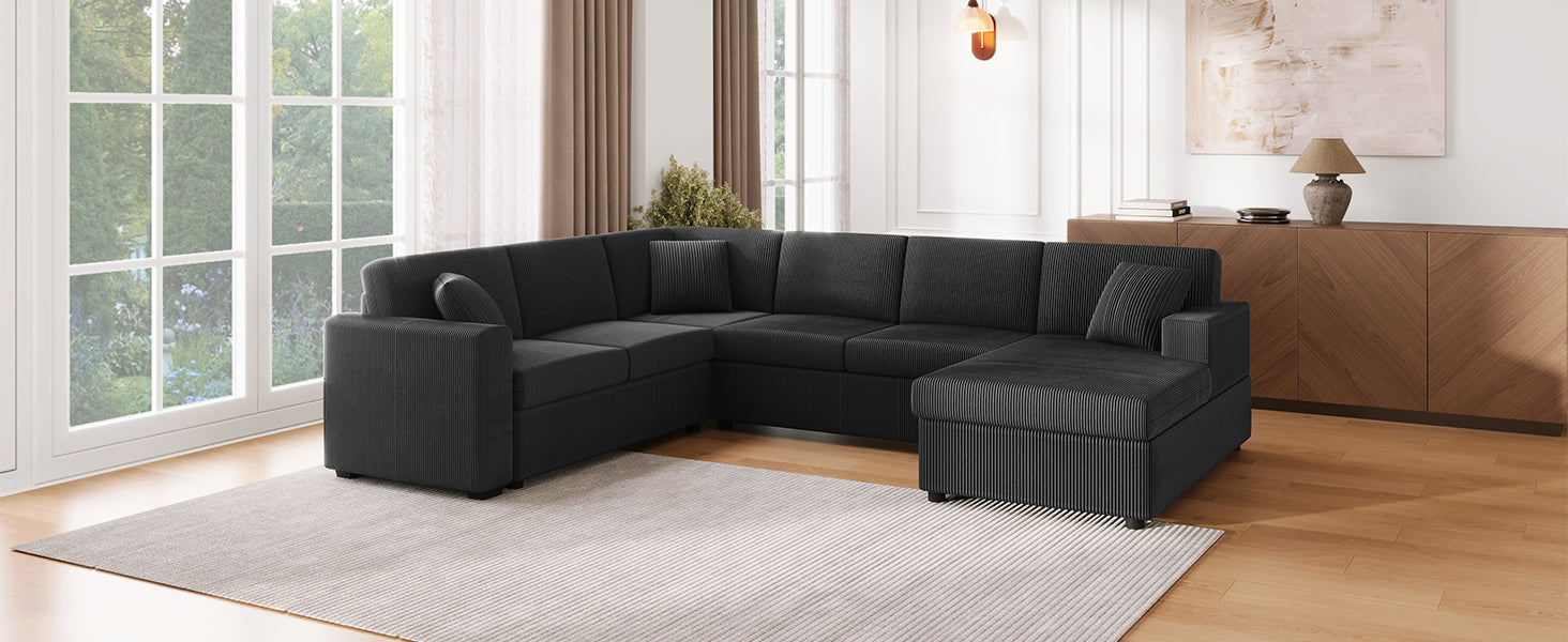 Oversized Sectional Sofa with Chaise Lounge