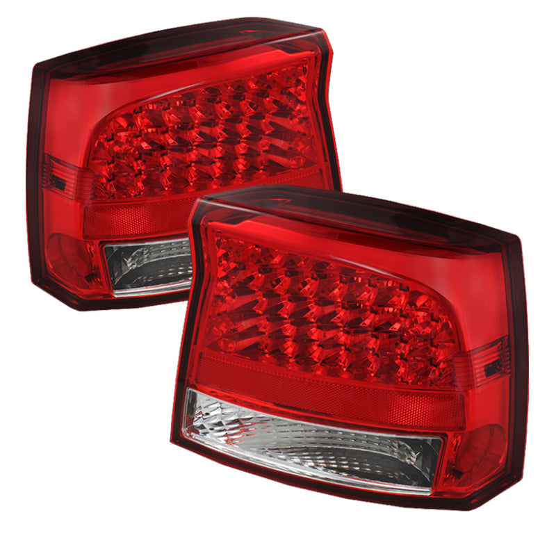 SPYDER Xtune Dodge Charger 06-08 LED Tail Lights Red Clear ALT-JH-DCH05-LED-RC 5070821