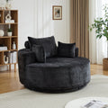 55''L Polyester Foam Single Swivel Chair