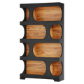 71.26" Tall 4-Tier S-Shaped Bookcase