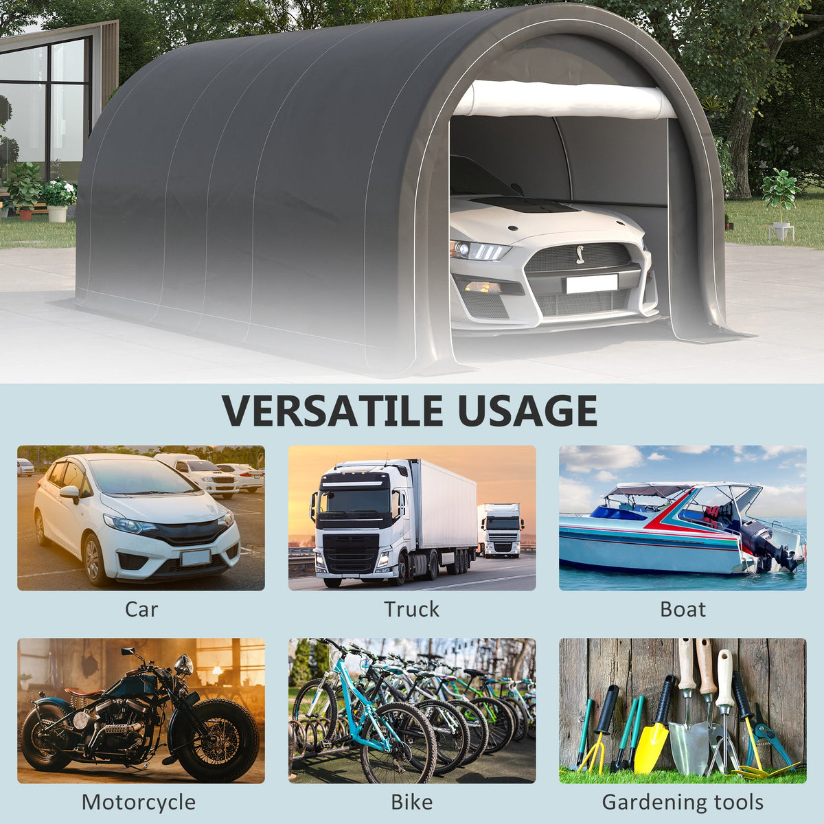 Outsunny 10' x 16' Heavy Duty Carport Garage Storage Tent