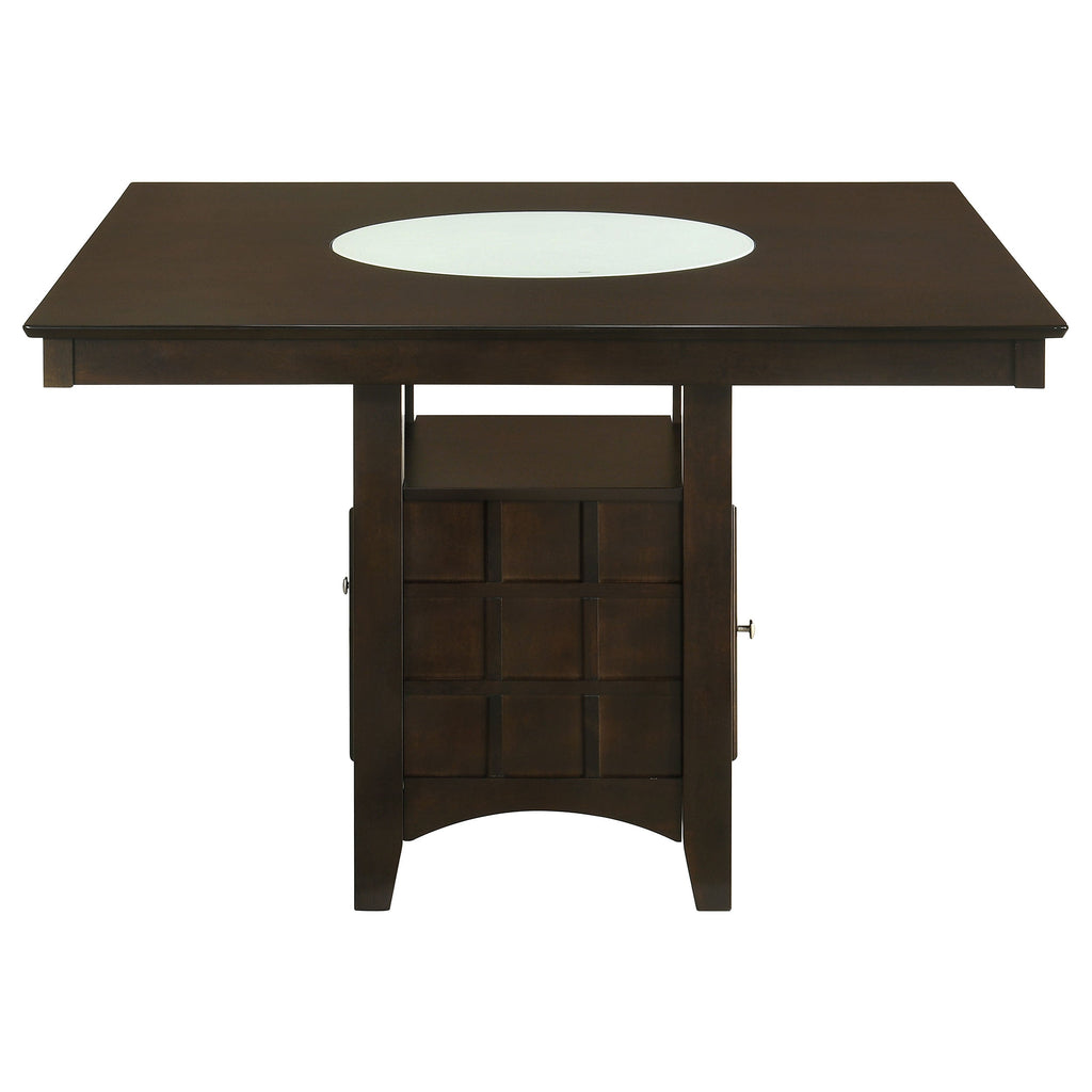 Tolland Cappuccino and Tan Upholstery Dining Set