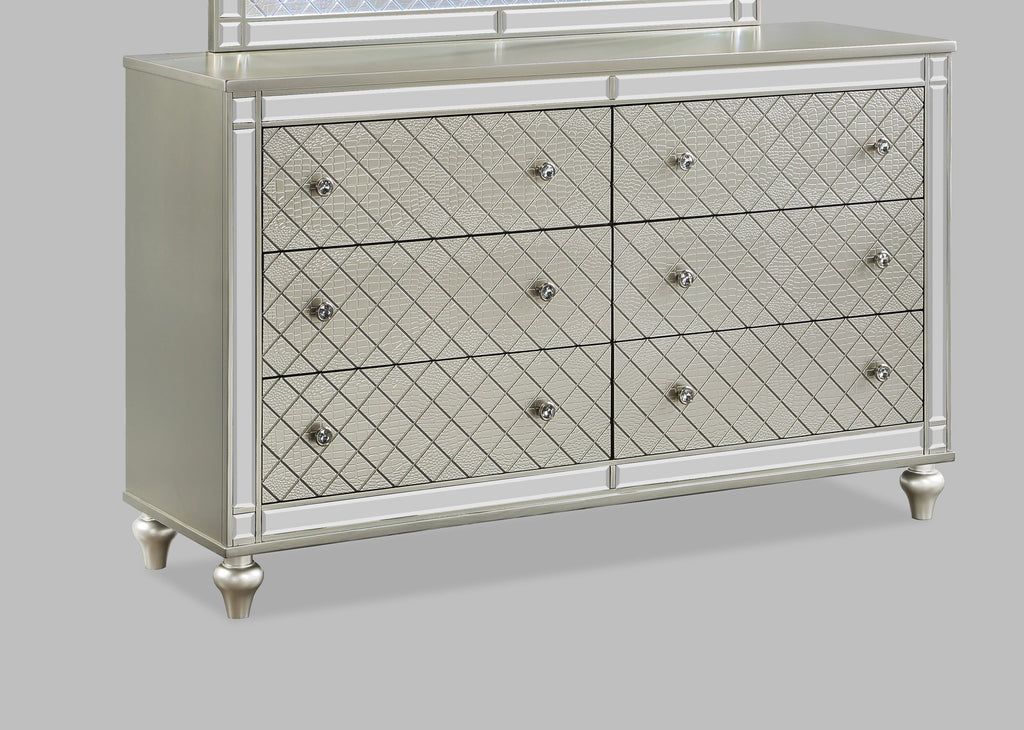 Glam 6-Drawer Bedroom Dresser