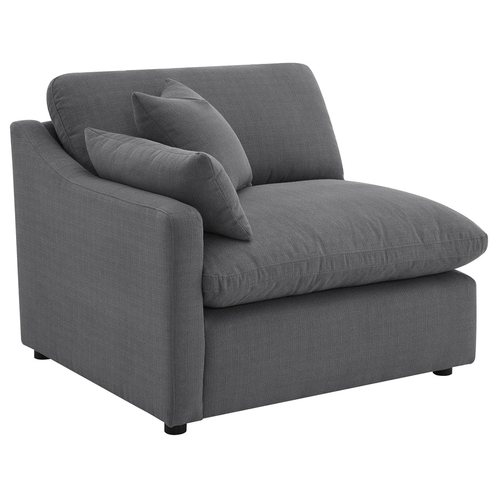 Charcoal 6-Piece Upholstered Modular Sectional Sofa