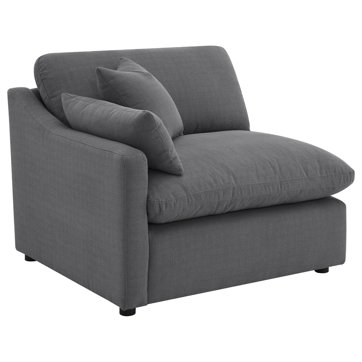 Charcoal 6-Piece Upholstered Modular Sectional Sofa