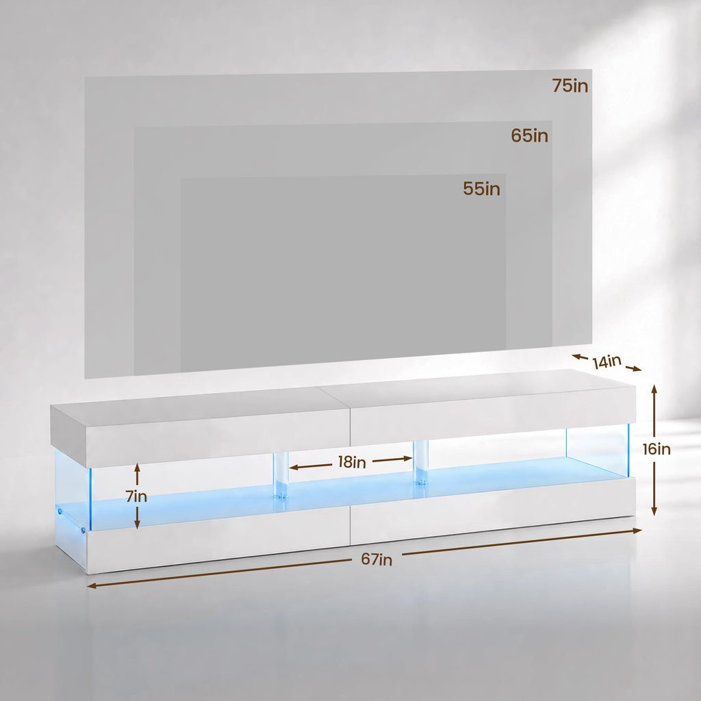 TV Stand for 70 Inch TV - Entertainment Center