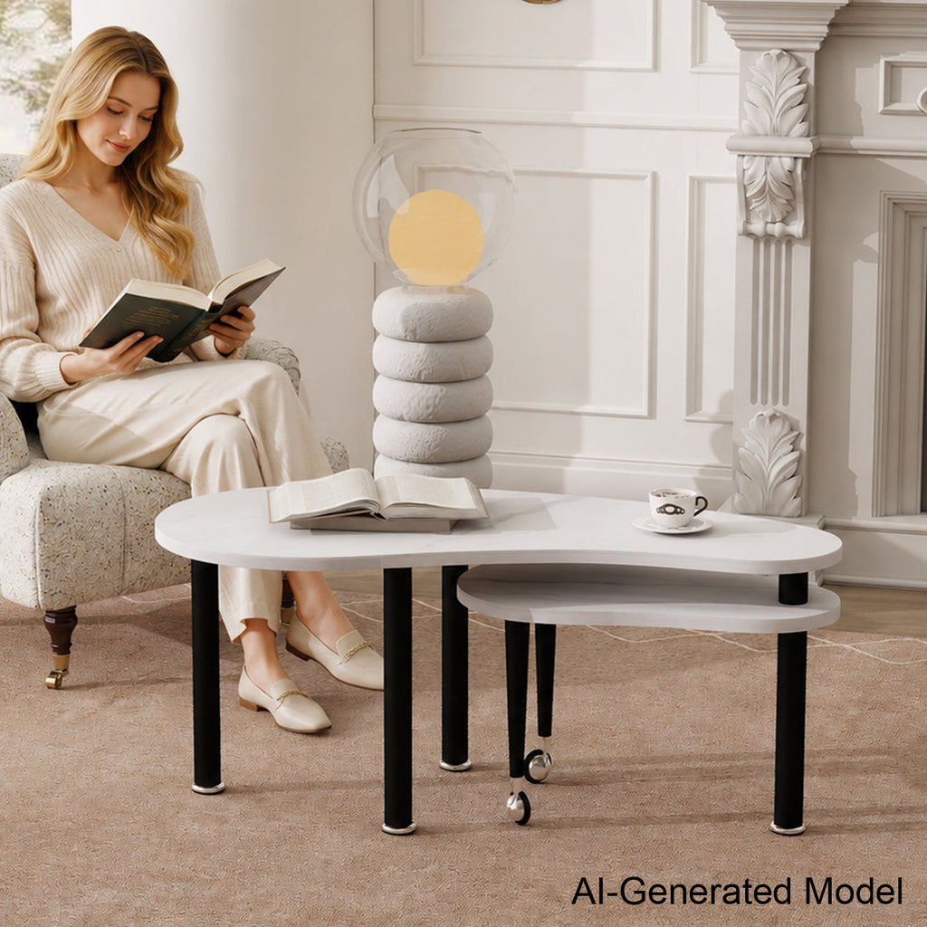 Contemporary Rotatable Cocktail Table