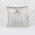 Lace Embroidered Pumpkin Throw Pillow – Neutral Fall Accent Cushion Set of 2