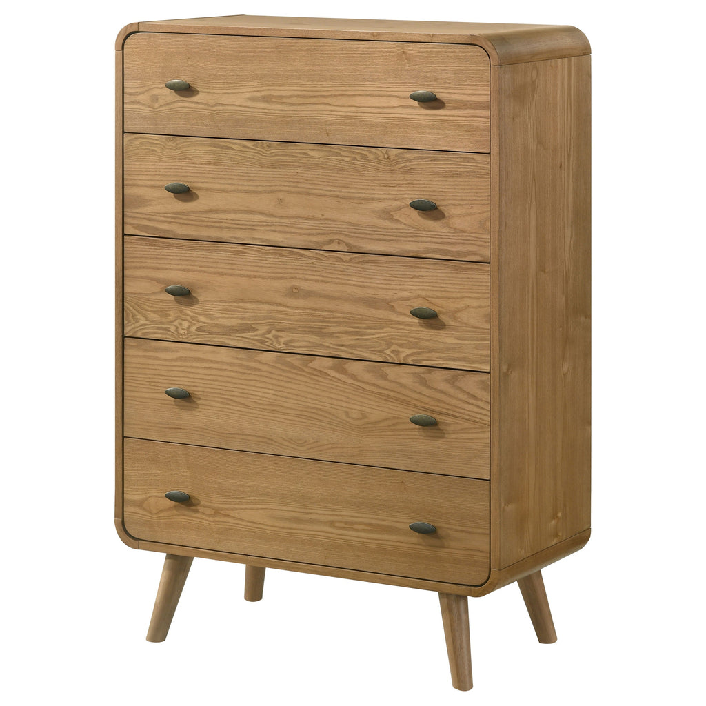 Winston Light Ash 5-Drawer Bedroom Chest of Drawers