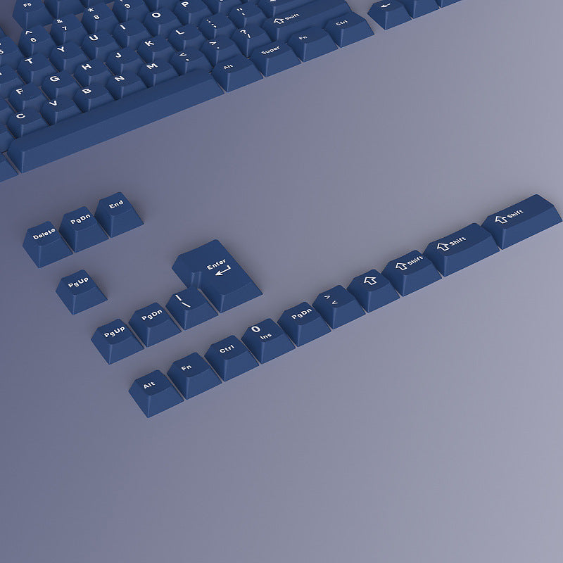 PBT Material Carved Height Two-tone Blue Key Cap
