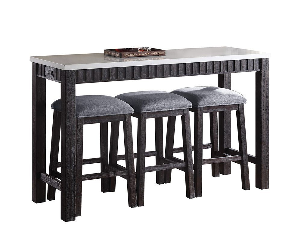 Necalli Marble Top & Weathered Dining Set