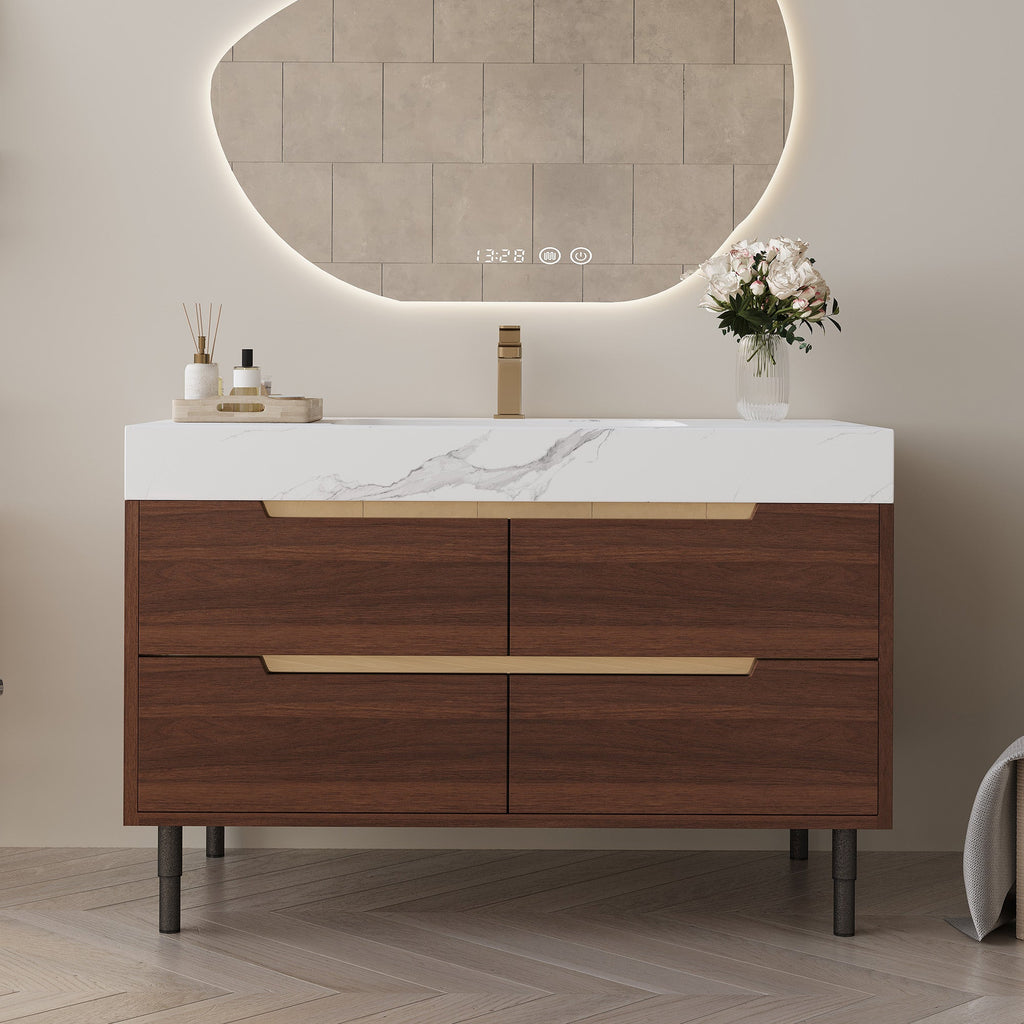 35.4" Farmhouse Free-standing Sintered Stone Bathroom Vanity