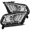 AlphaRex 10-12 Ford Mustang PRO-Series Projector Headlights Plank Style Chrome w/Top/Bottom DRL 880111 *Discontinued