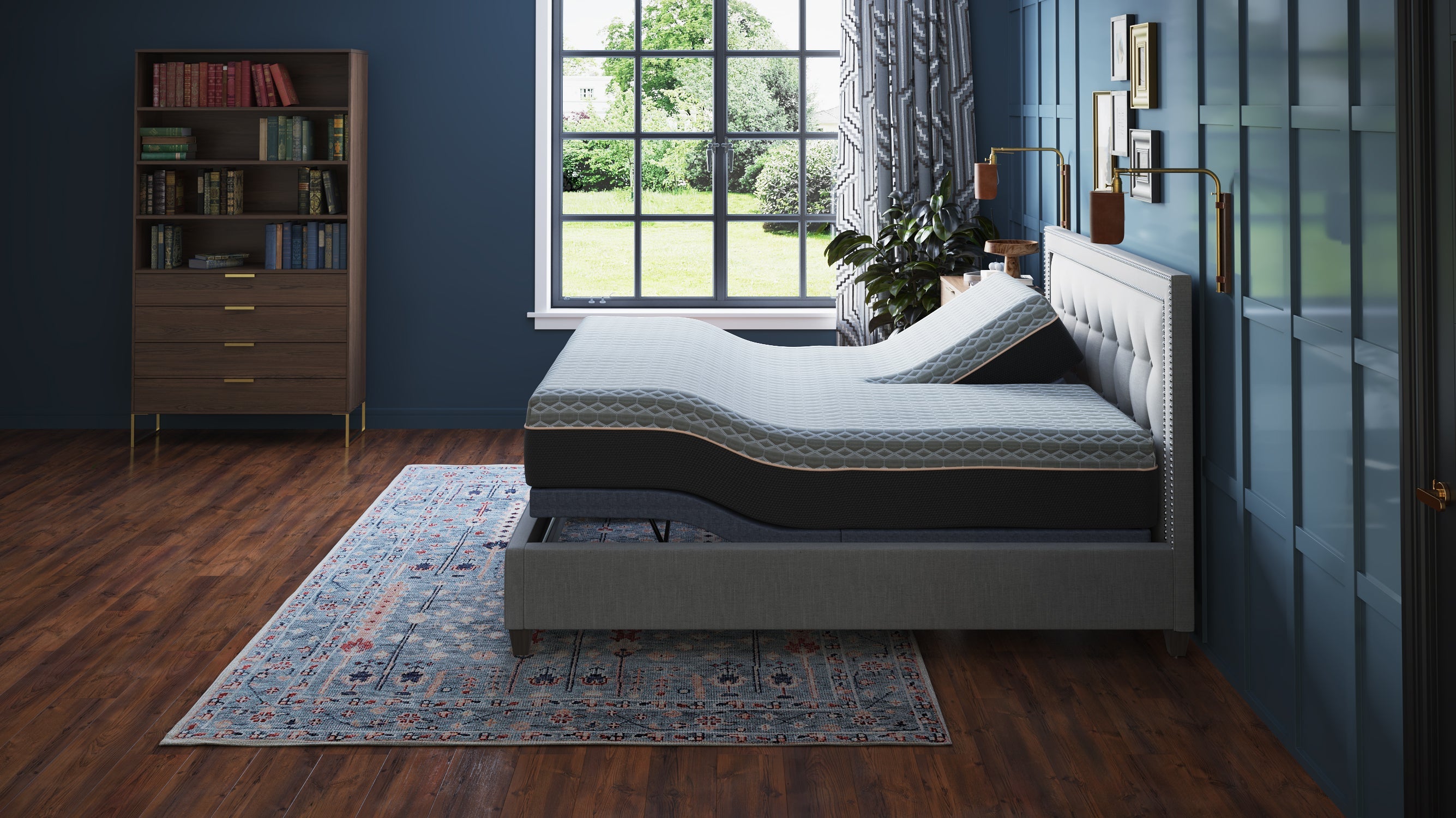 BT3000 Split Top Queen Adjustable Bed Base With Head and Foot Position Adjustment