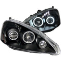 Anzo 2005-2006 Acura Rsx Projector Headlights w/ Halo Black