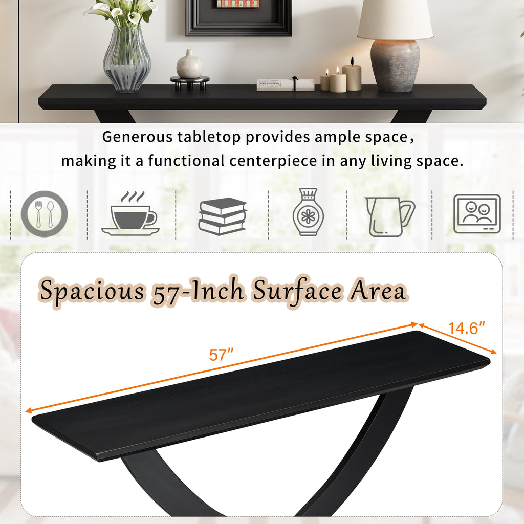 Mirod 57'' Modern Rustic Console Table