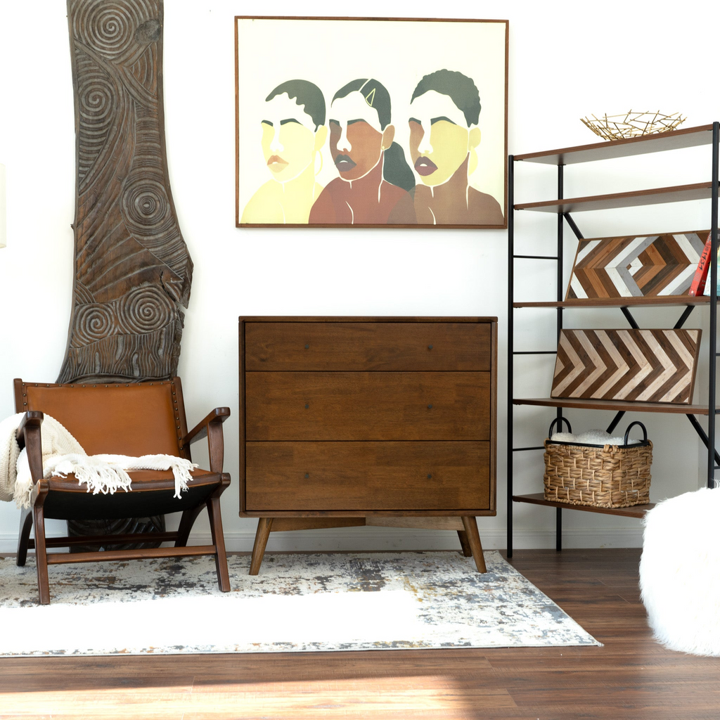 Caroline Mid Century Modern Solid Wood Dresser