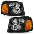 ANZO 2002-2009 Gmc Envoy Crystal Headlight  Black Amber 111429