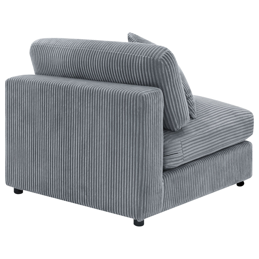 Cassidy Fog Upholstered Armless Chair