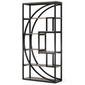 70.47" Height Industrial 5-Tier Vintage Etagere Bookcase