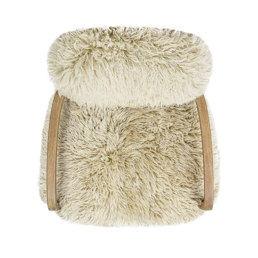 Enchante 28.5" New Zealand Sheepskin Accent Arm Chair