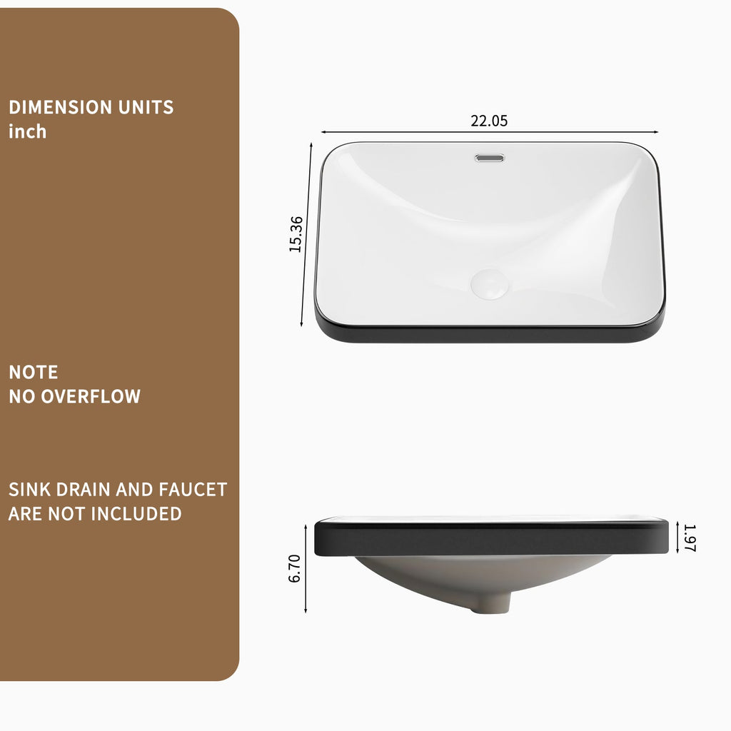 Ceramic Undermount Bathroom Sink