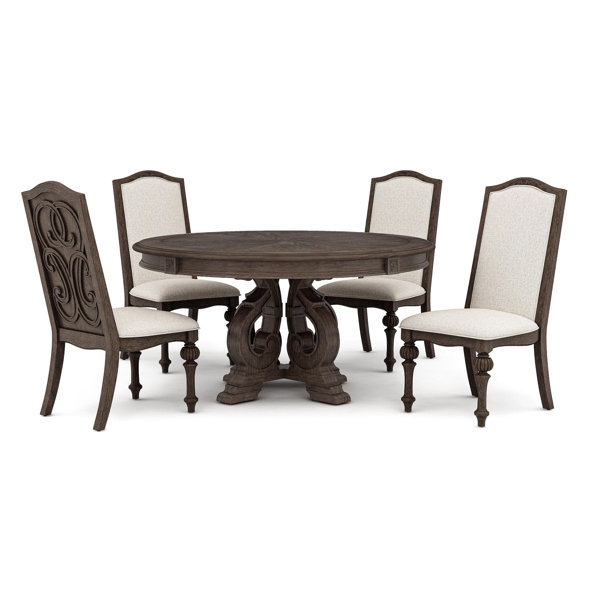 Elegant Rustic 5pc Dining Set