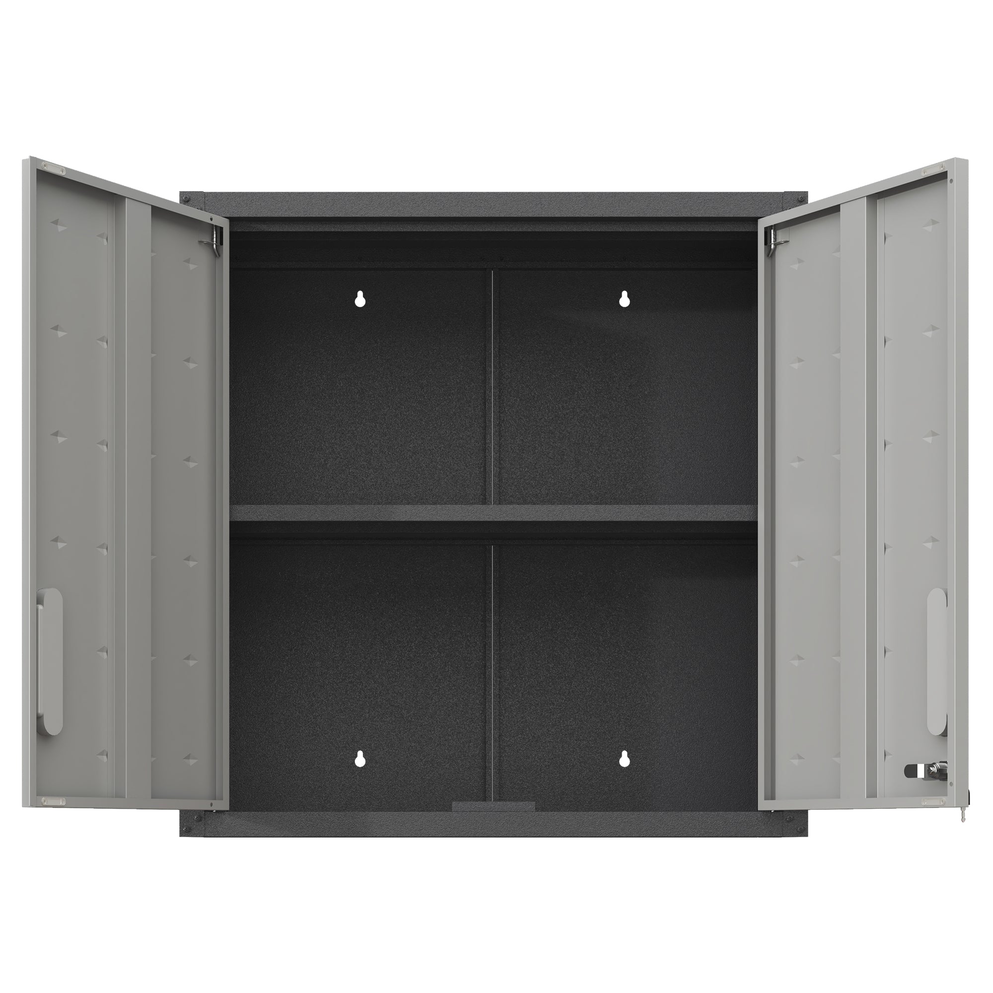 Metal Wall-Mounted Tool Storage Cabinet with Locking Door