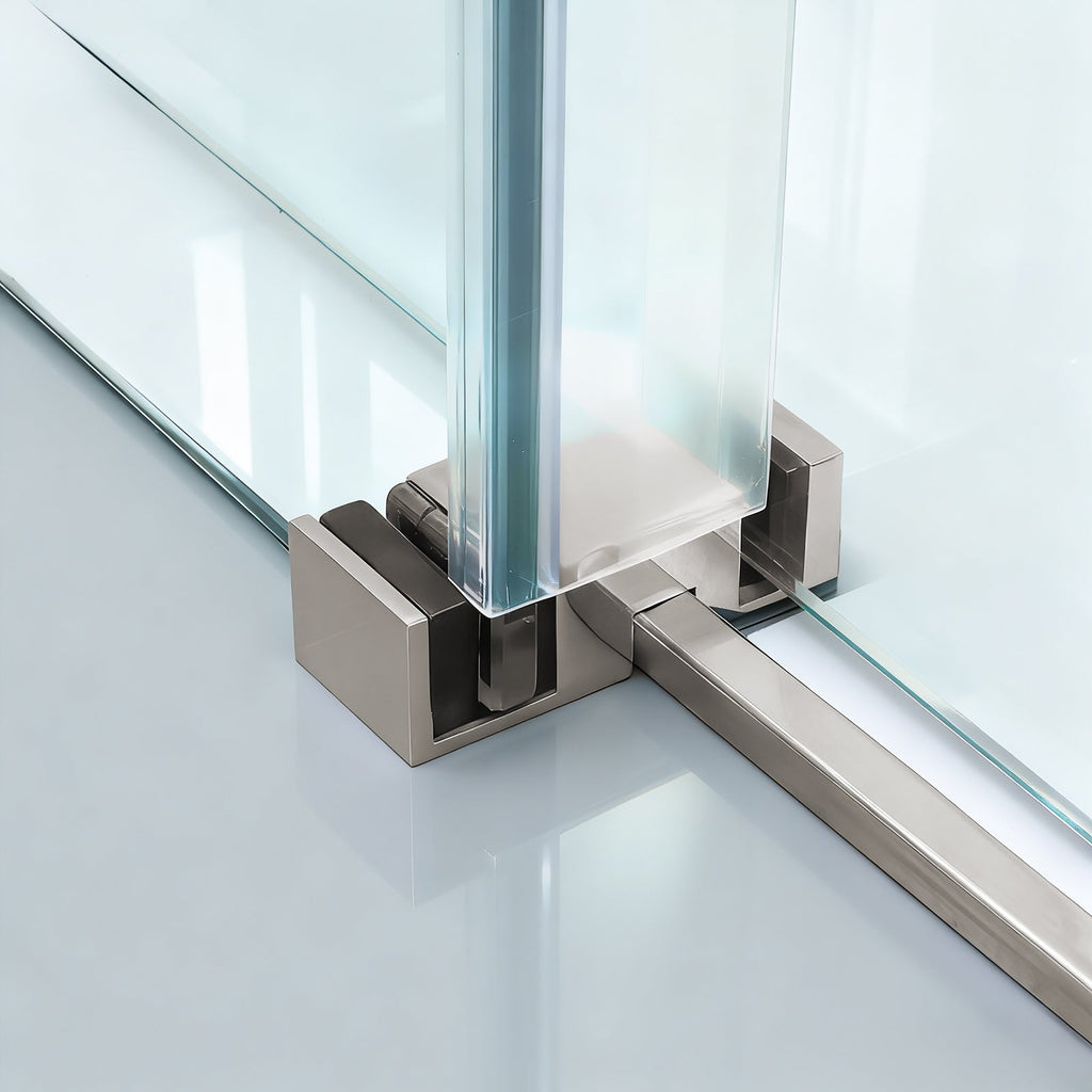Brushed Sliding Bypass Shower Door 48" W x 76" H