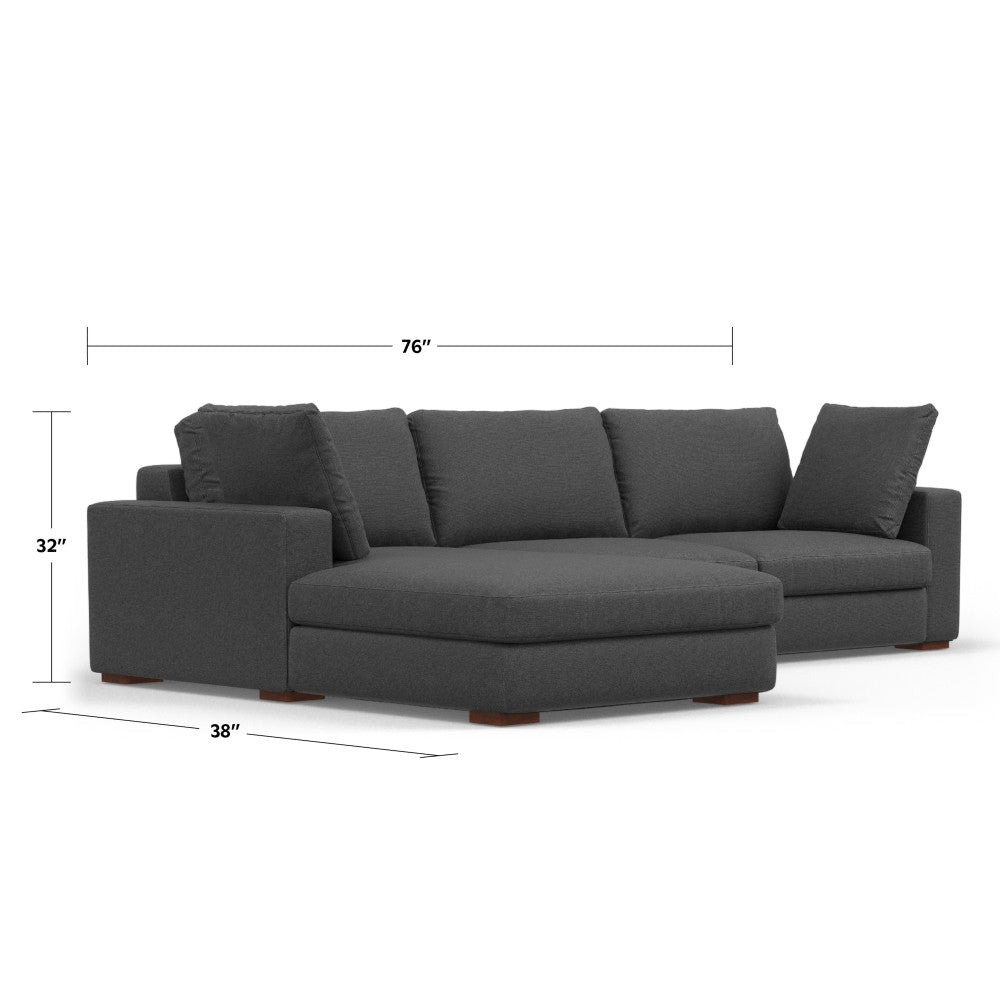 Charlie Deep Seater Left Sectional Sofa