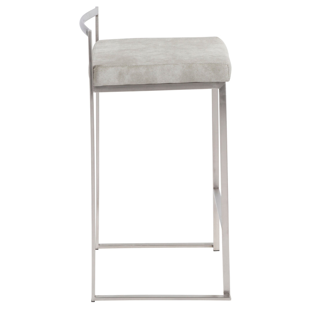 26" Contemporary Stackable Counter Stool Set
