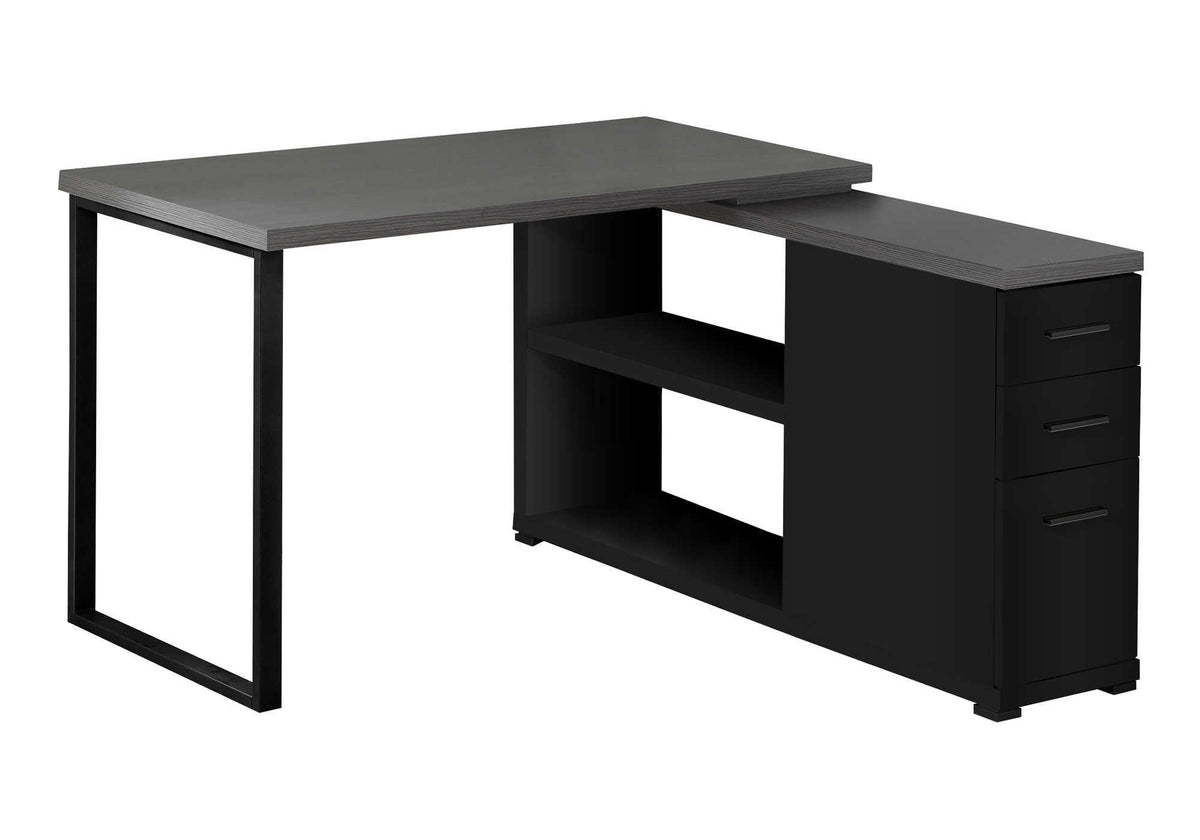 L Shape Computer Desk with Storage Drawers