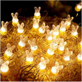 Rabbit Carrot Chick And Easter Egg Battery-Powered Copper Wire Lights For Easter Decorations