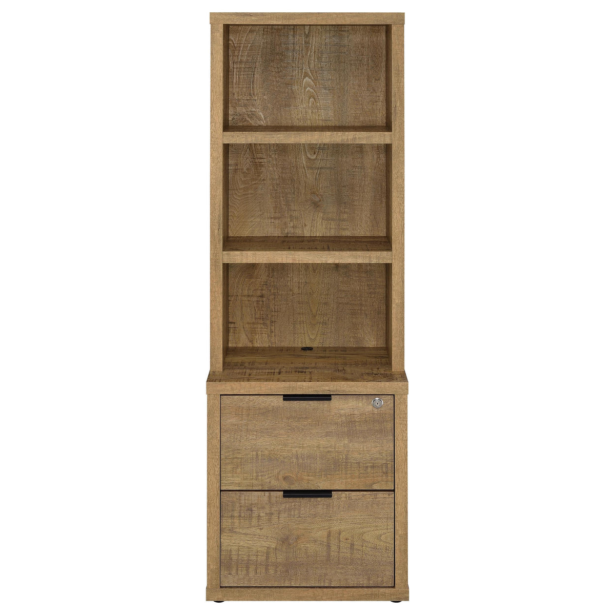 Geary Mango 3-Piece Wall Unit Bookcase Set with USB