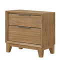 1pc Contemporary 2-Drawer Nightstand